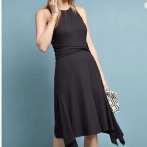 Anthropologie Black Ribbed Tank Kingslover Dress